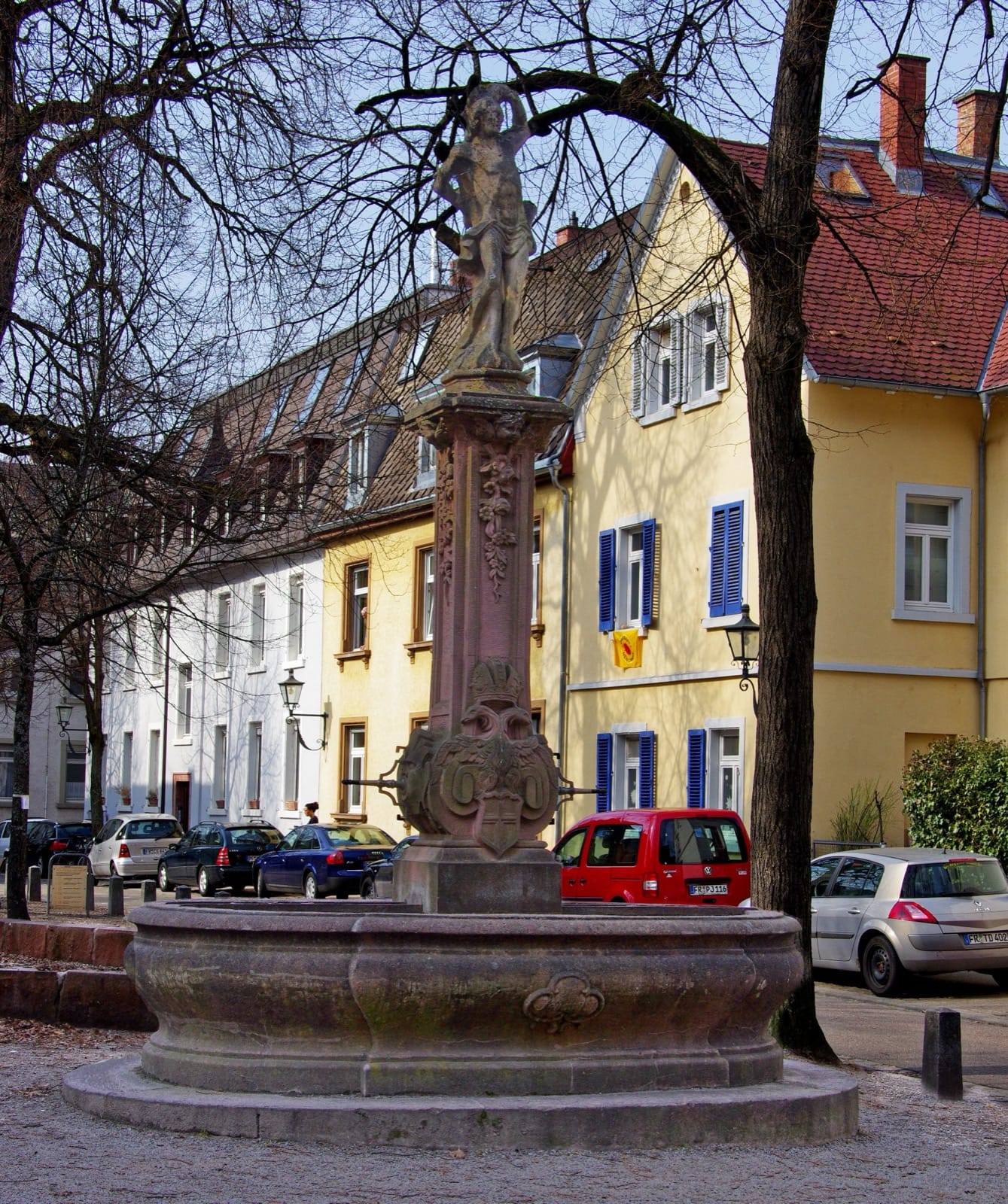 Sebastians-Brunnen am Annaplatz in der Freiburger Mittelwiehre